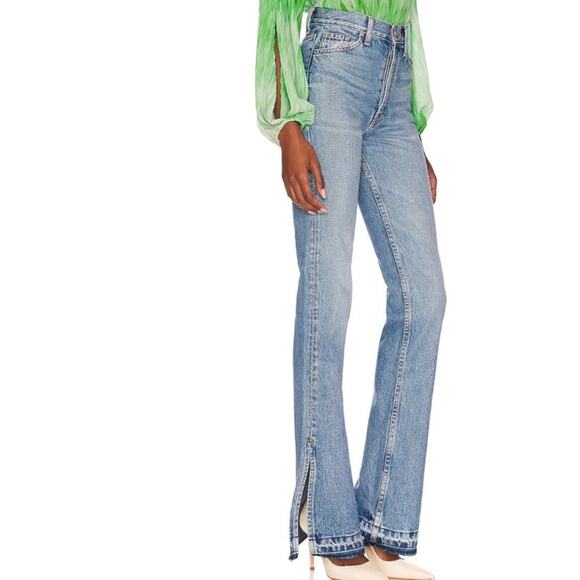 EB Unraveled Two Split Straight Leg Jean in Luca Size 23 - Picture 9 of 15